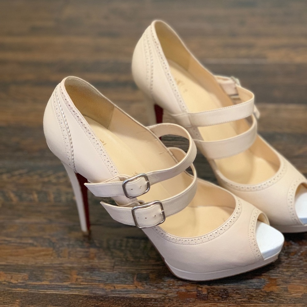 Gorgeous Christian Louboutin Mary Jane style heels